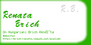 renata brich business card